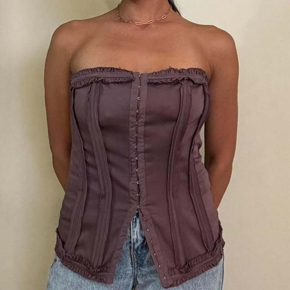 Urban Outfitters Corset Top Size M Dusty Plum Purple Bustier